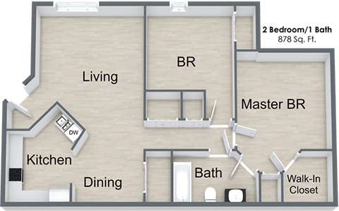 Cortland Estates_2 Bedroom Floor Plan